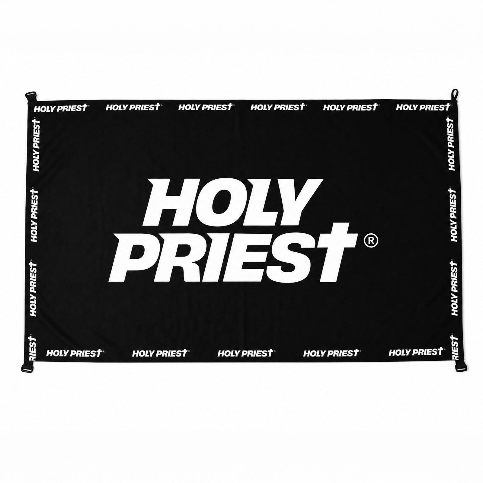 HOLY PRIEST - Signature Flag Black