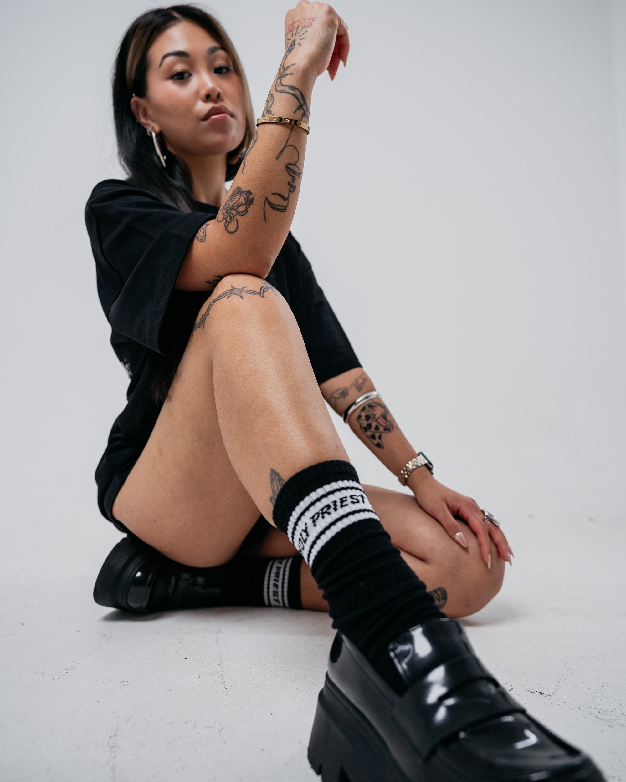 HOLY PRIEST - Signature Socks Black