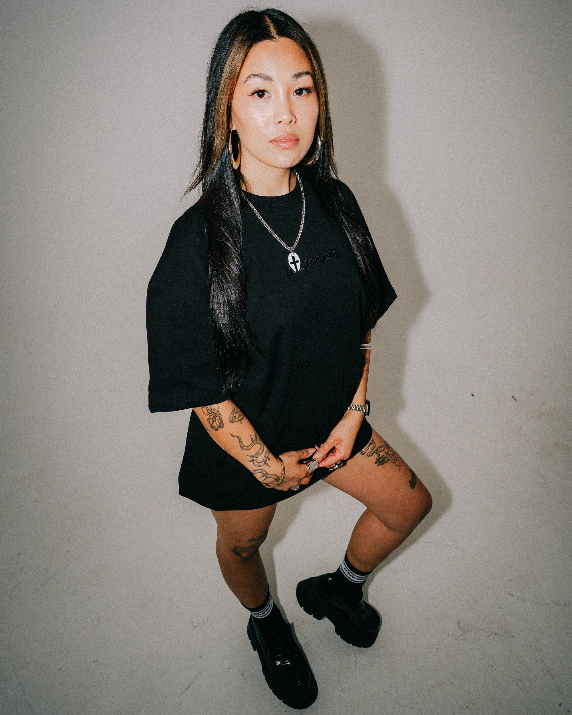 HOLY PRIEST - Signature Socks Black